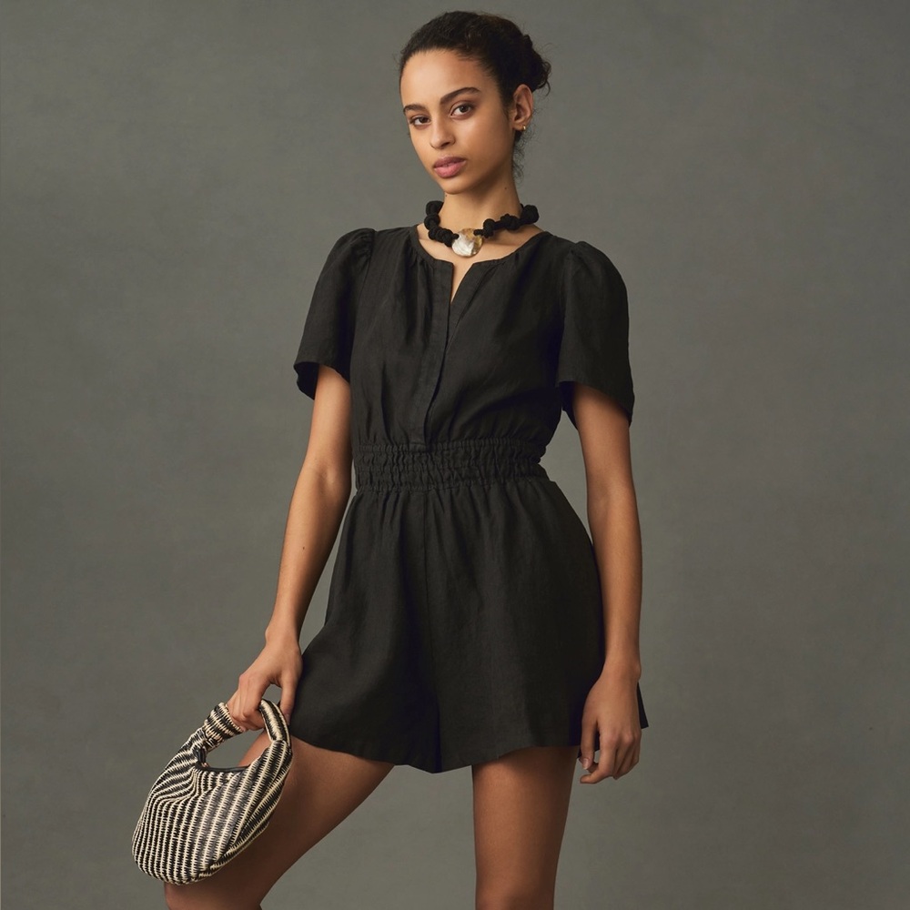The Somerset Shorts Romper Poplin Edition (Anthropologie) Size XSmall